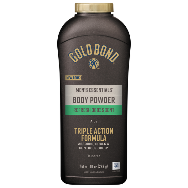 Gold Bond Men's Essentials Body Powder Refresh 360 Degrees Scent