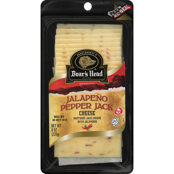 Save on Boar's Head Jalapeno Pepper Jack Cheese (PreSliced) Order Online Delivery GIANT