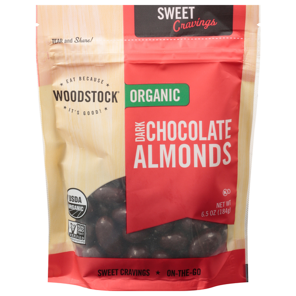 Woodstock Farms Dark Chocolate Covered Almonds Organic