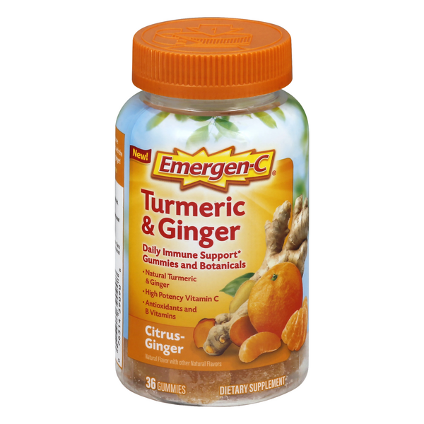 Save on EmergenC Turmeric & Ginger Immune Support Gummies Citrus