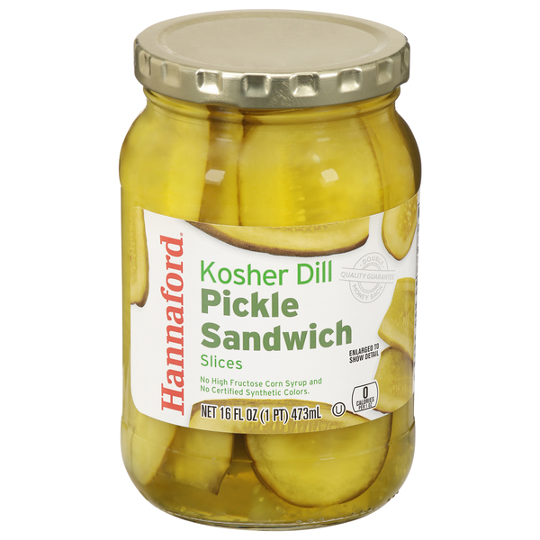 Hannaford Fresh Pack Sandwich Kosher Dill Pickle Slices