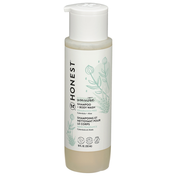 Honest Sensitive Fragrance Free Shampoo + Body Wash