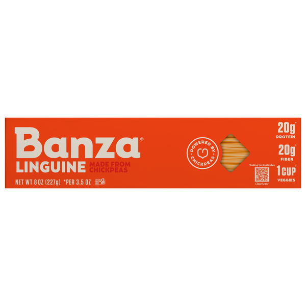 Banza Gluten Free High Protein Low Carb Chickpeas Linguine Pasta