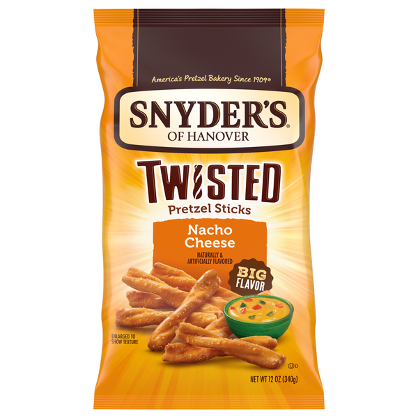 Snyder's of Hanover Nacho Cheese Flavored Twisted Pretzel Sticks