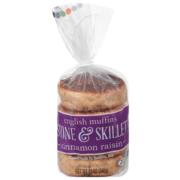 Stone & Skillet Cinnamon Raisin English Muffins - 4 ct