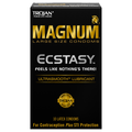 Trojan Magnum Ecstasy Latex Condoms UltraSmooth Lubricant Large Size