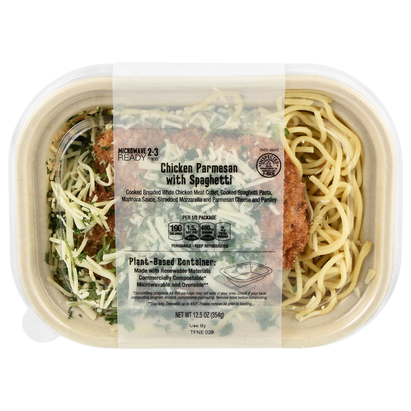 Hannaford Chicken Parmesan with Spaghetti Fresh