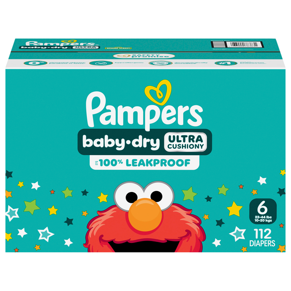 Pampers Baby Dry Size 6 Baby Diapers 35+ lb