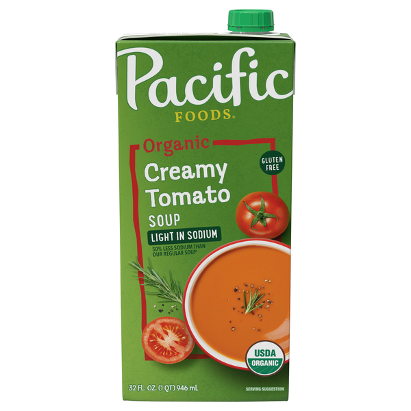 Pacific Foods Organic Gluten Free Light in Sodium Creamy Tomato Soup
