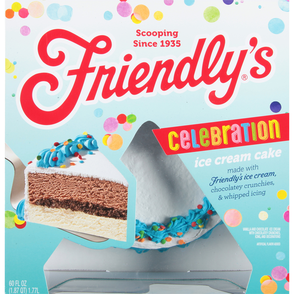 Friendly's Celebration Vanilla & Chocolate Ice Cream Cake Frozen