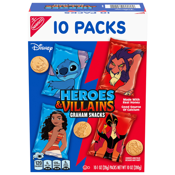 Nabisco Disney Heroes & Villains Graham Snacks - 10 ct