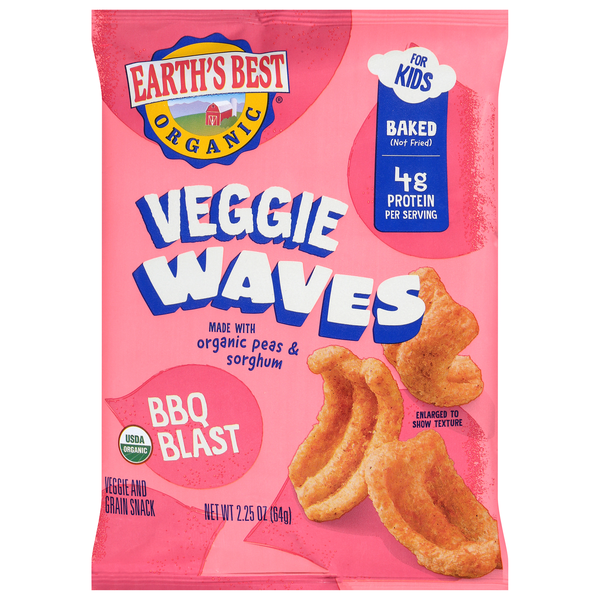 Earth's Best Organic Veggie Waves BBQ Blast Veggie & Grain Snack