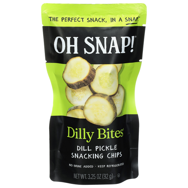 OH SNAP! Dilly Bites Dill Pickle Snacking Cuts Pouch Refrigerated
