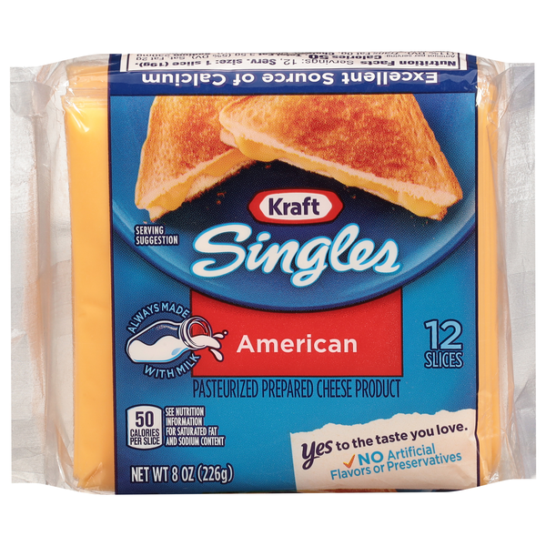 Kraft Singles American Cheese Slices - 12 ct