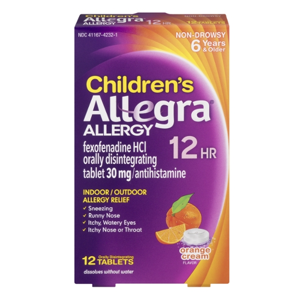 Save on Allegra Children's Allergy Relief Orange Cream Disintegrating