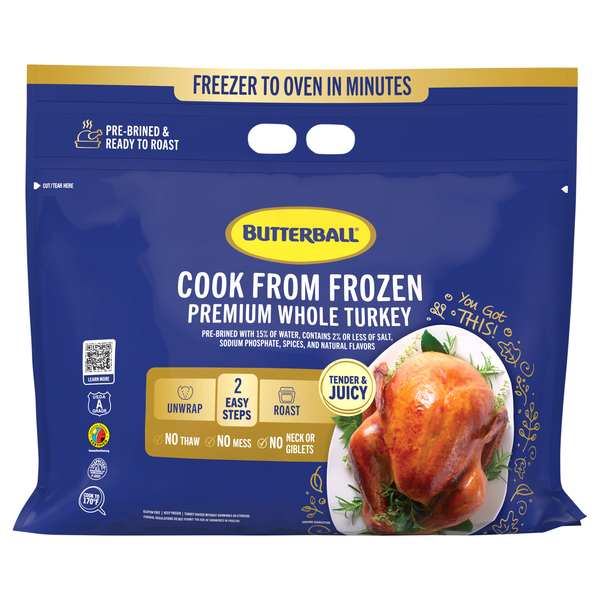 Butterball Cook from Frozen Premium Whole Turkey