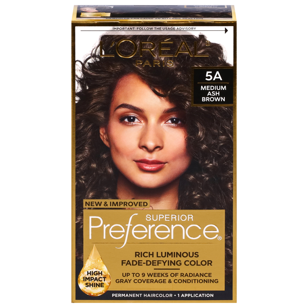 L'Oreal Superior Preference Permanent Medium Ash Brown 5A