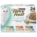 Fancy Feast Classic Pate Collection Seafood Variety Wet Cat Food - 24 ct