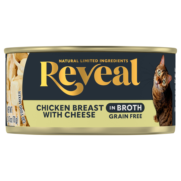 Reveal Wet Cat Food Chicken Breast with Cheese in Natural Broth Grain Free