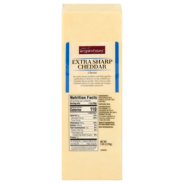 Taste of Inspirations Deli Extra Sharp White Cheddar Cheese (Thin Sliced)