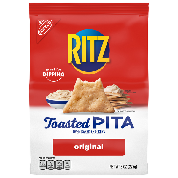 Save on Nabisco Ritz Toasted Pita Oven Baked Crackers Original Order