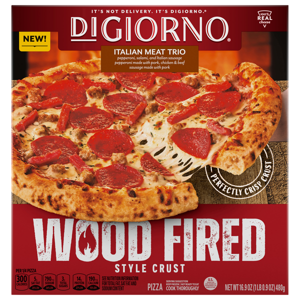 DiGiorno Wood Fired Crust Italian Meat Trio Pizza Frozen