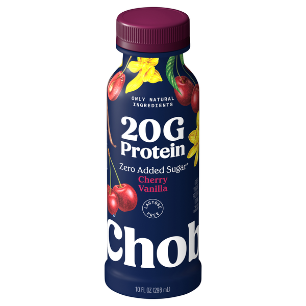Chobani Complete Low Fat Cherry Vanilla Greek Yogurt 20g Protein Drink