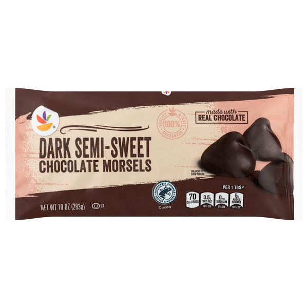 Giant Dark Semi-Sweet Chocolate Baking Morsel Chips