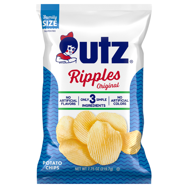 Utz Gluten Free Original Ripples Potato Chips Family Size