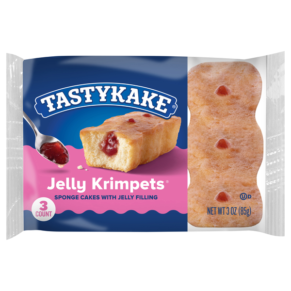 Tastykake Jelly Krimpets Snack Cakes - 3 ct