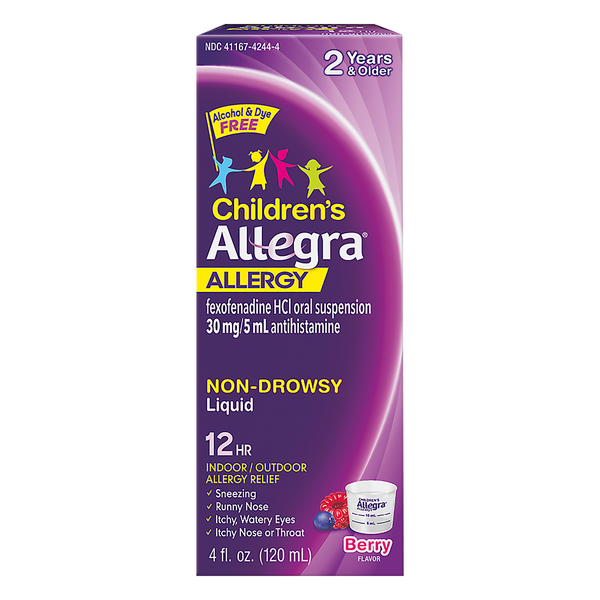 Allegra Children's Allergy Relief 12 HR Non-Drowsy Berry Liquid