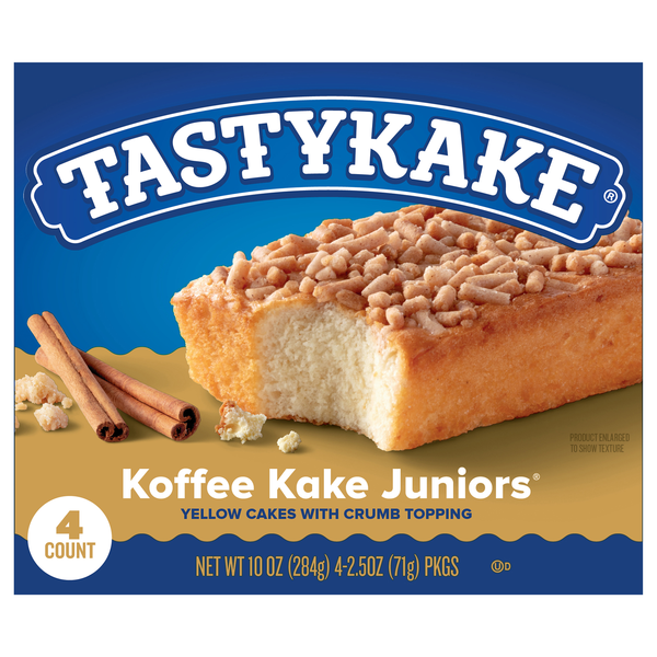 Tastykake Junior Koffee Kake with Crumb Topping - 4 ct