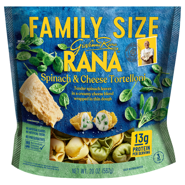 Giovanni Rana Spinach & Cheese Tortelloni Pasta Family Size Fresh