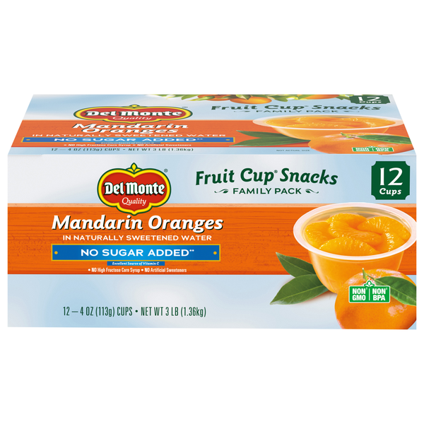 Save on Del Monte No Sugar Added Mandarin Oranges Fruit Cups in
