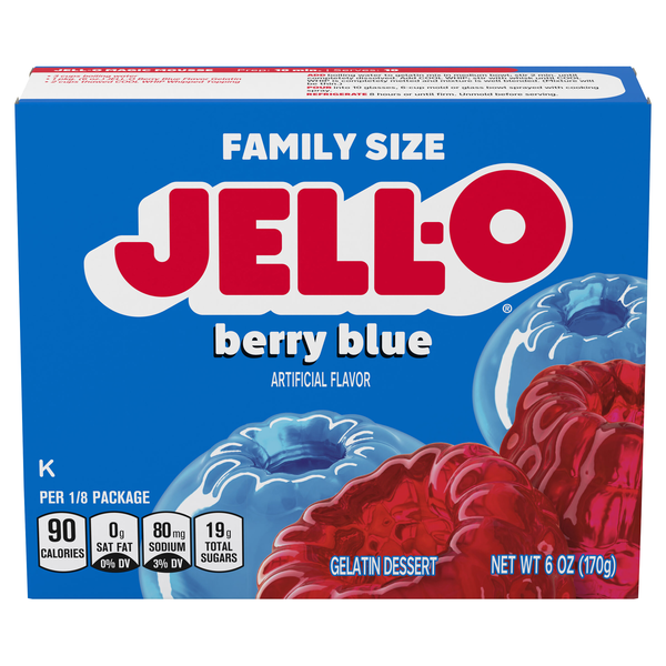 Jell-O Berry Blue Flavored Gelatin Dessert Mix