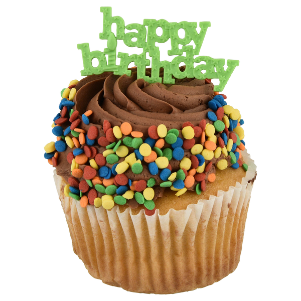 Hannaford Bakery Jumbo Gold Cupcake with Traditional Chocolate Frosting