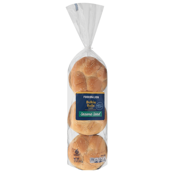 Save on Food Lion Bulkie Rolls Enriched Sesame Seed 6 ct Order Online
