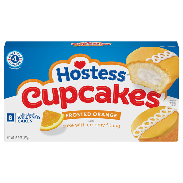 Hostess Orange Cupcakes - 8 ct