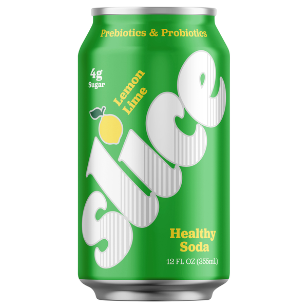 Slice Lemon Lime Healthy Soda Refrigerated