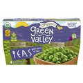 Green Valley Organics Peas Microwavable Cups- 4 ct