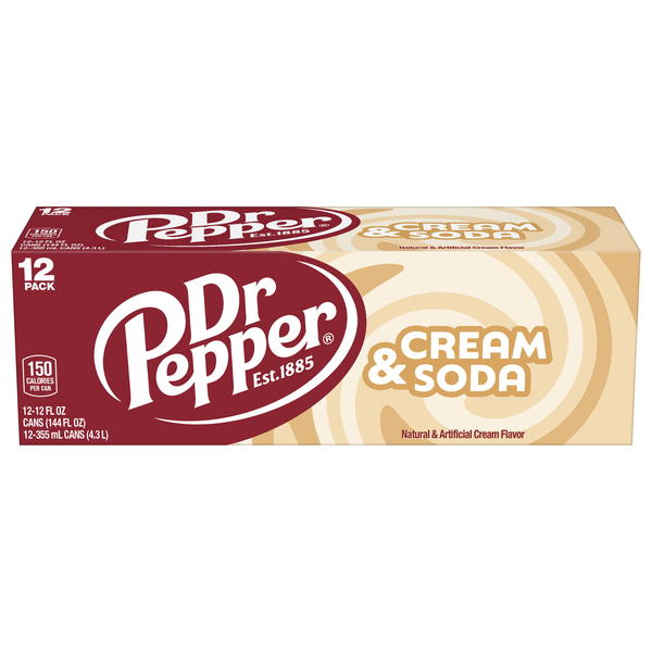 Dr Pepper & Cream Soda - 12 pk