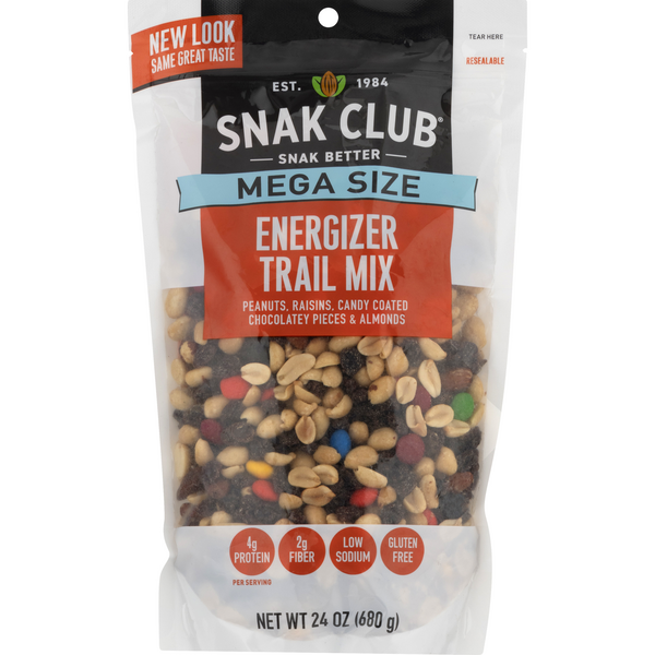 Snak Club Energizer Trail Mix Gluten Free Mega Size