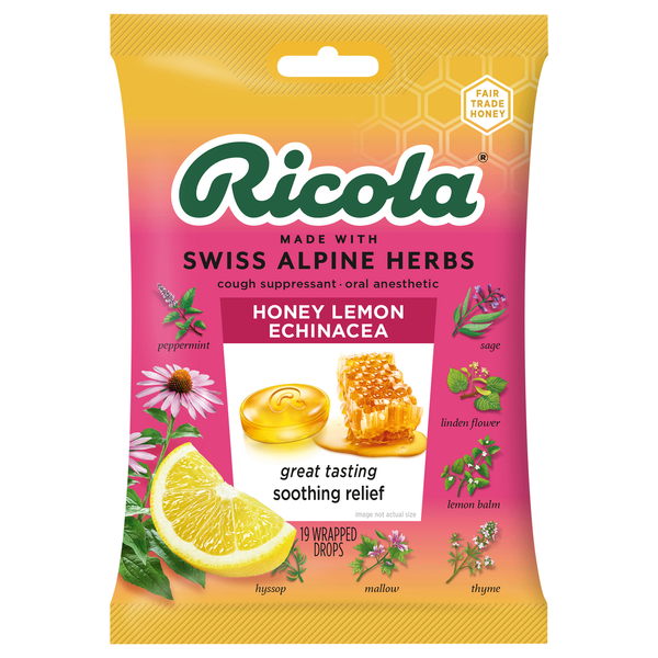 Ricola Honey Lemon Echinacea Cough Drops