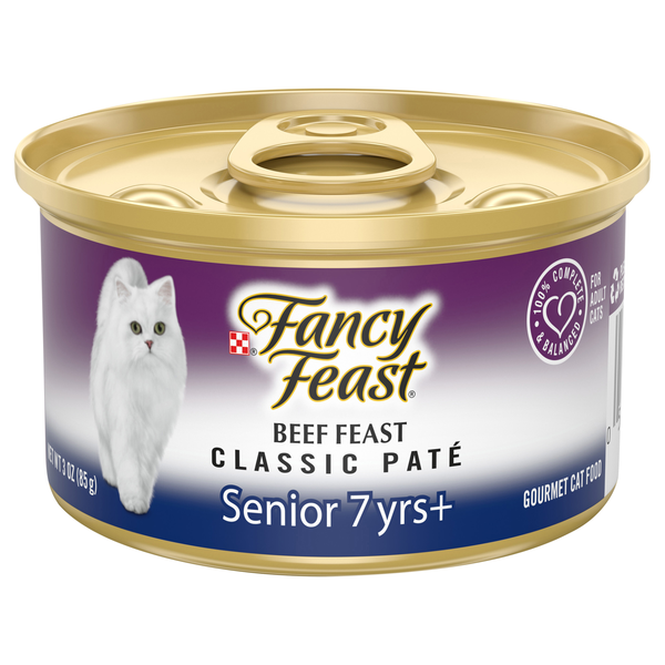 Fancy Feast Senior 7 yrs+ Classic Pate Beef Feast Wet Cat Food