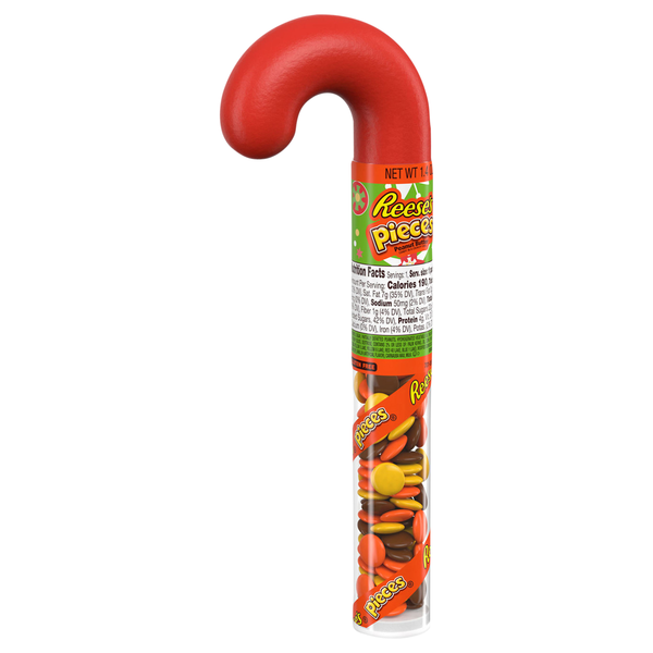 Reese's Pieces Peanut Butter Christmas Candy Filled Cane