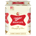Miller High Life Beer - 4 pk