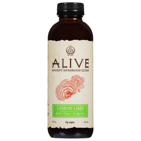 GT's Alive Lemon Lime Ancient Mushroom Elixir Refrigerated