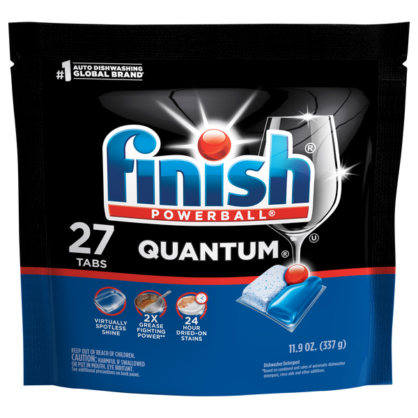 FINISH Powerball Quantum Premium Dishwashing Tabs - 27 ct