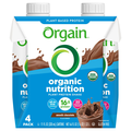 Orgain Organic Plant-Based Smooth Chocolate 16g Nutritional Shakes - 4 pk