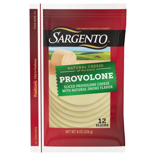Sargento Natural Smoke Flavor Provolone Cheese Slices - 12 ct